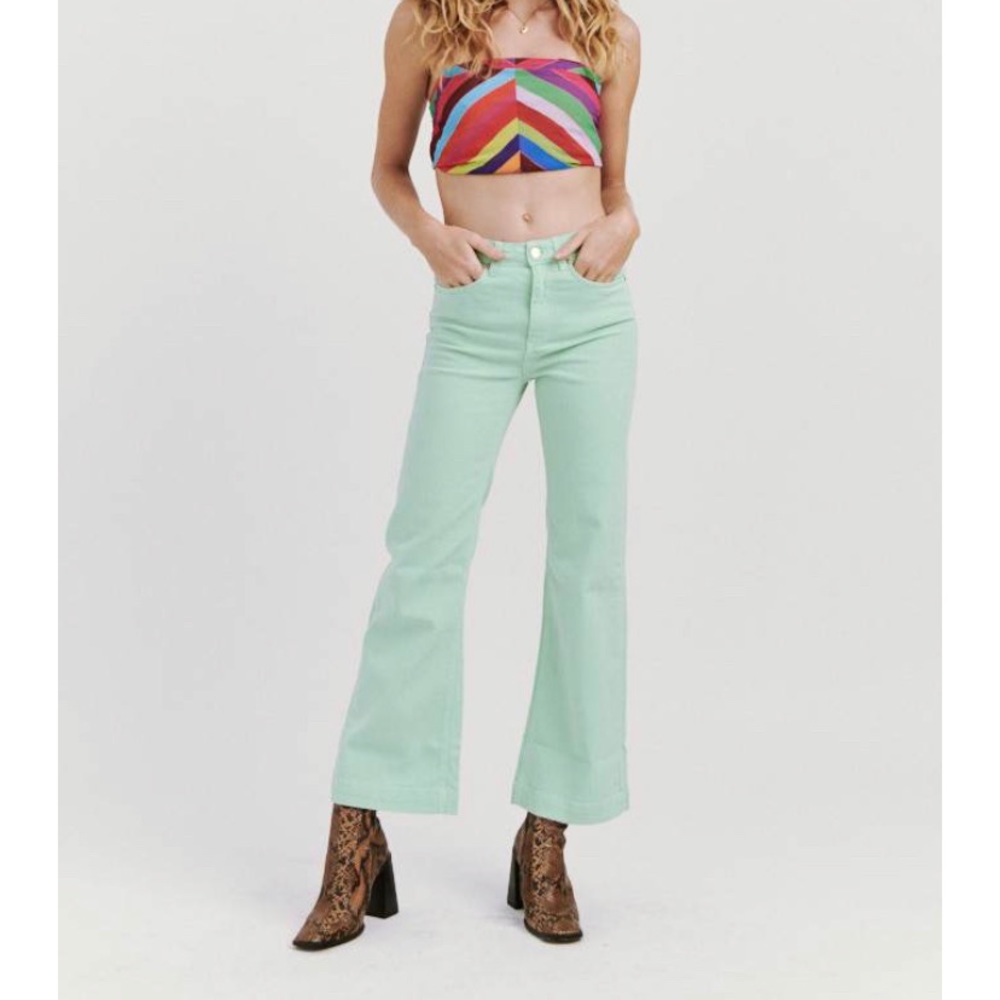 NWT Stoned Immaculate jeans mint absinthe flares